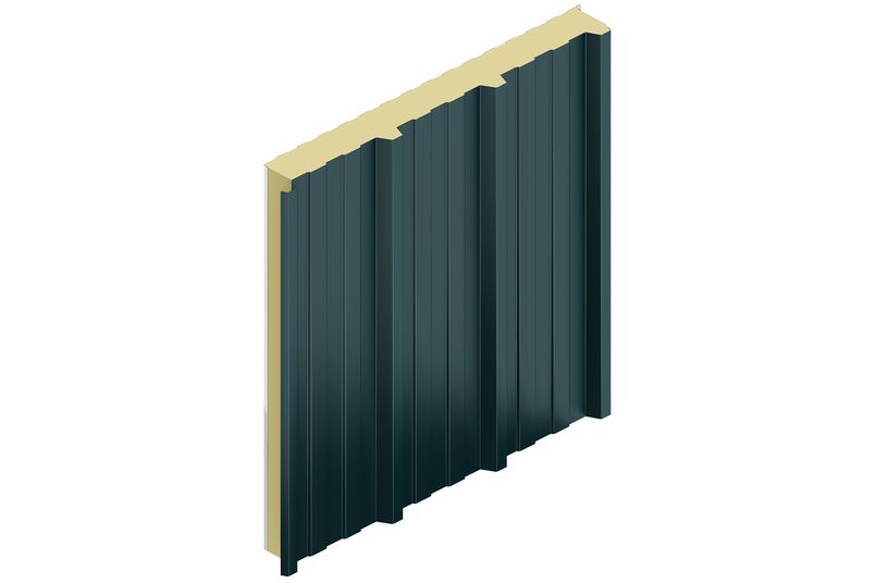 KS1000RW Trapezoidal Wall Panels are manufactured with a polyisocyanurate (PIR) core.