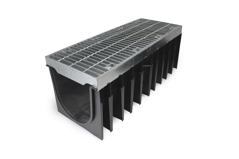 The CC300 commercial trench drain is a heavy-duty linear drainage solution.
