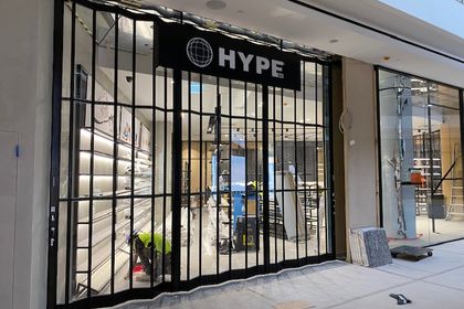 Concertina doors for Hype DC at Karrinyup in WA