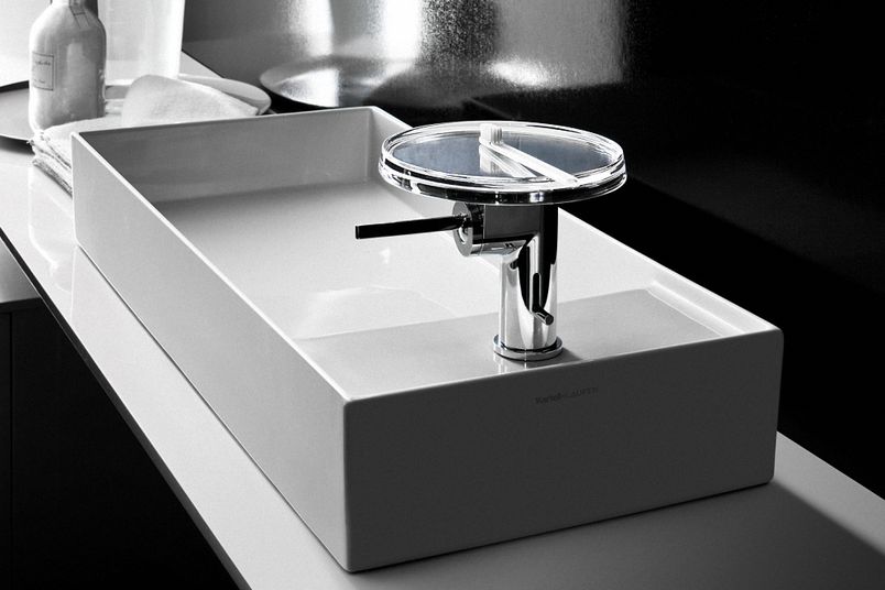 Disc basin mixer by Kartell by Laufen.