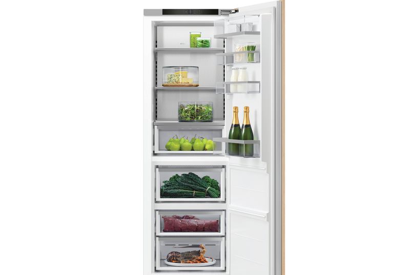 The Integrated Triple Zone Refrigerator can be seamlessly hidden behind cabinetry.