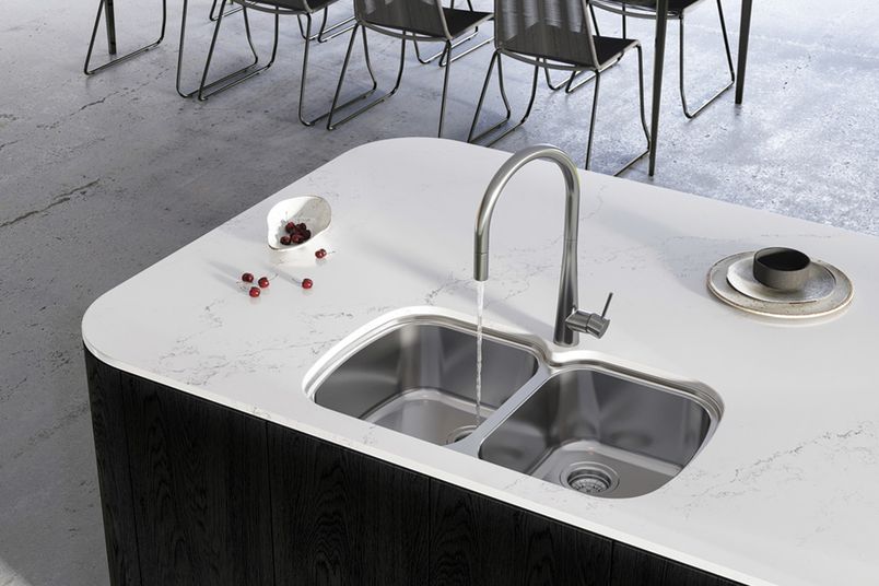 Oliveri polished sinks offer excellent hygiene and durability.