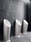 Three Uridan Pylon waterless urinals.