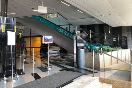 ATDC folding barricades installed at institute in Singapore