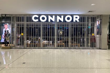 Commercial concertina doors at the new Connor storefront